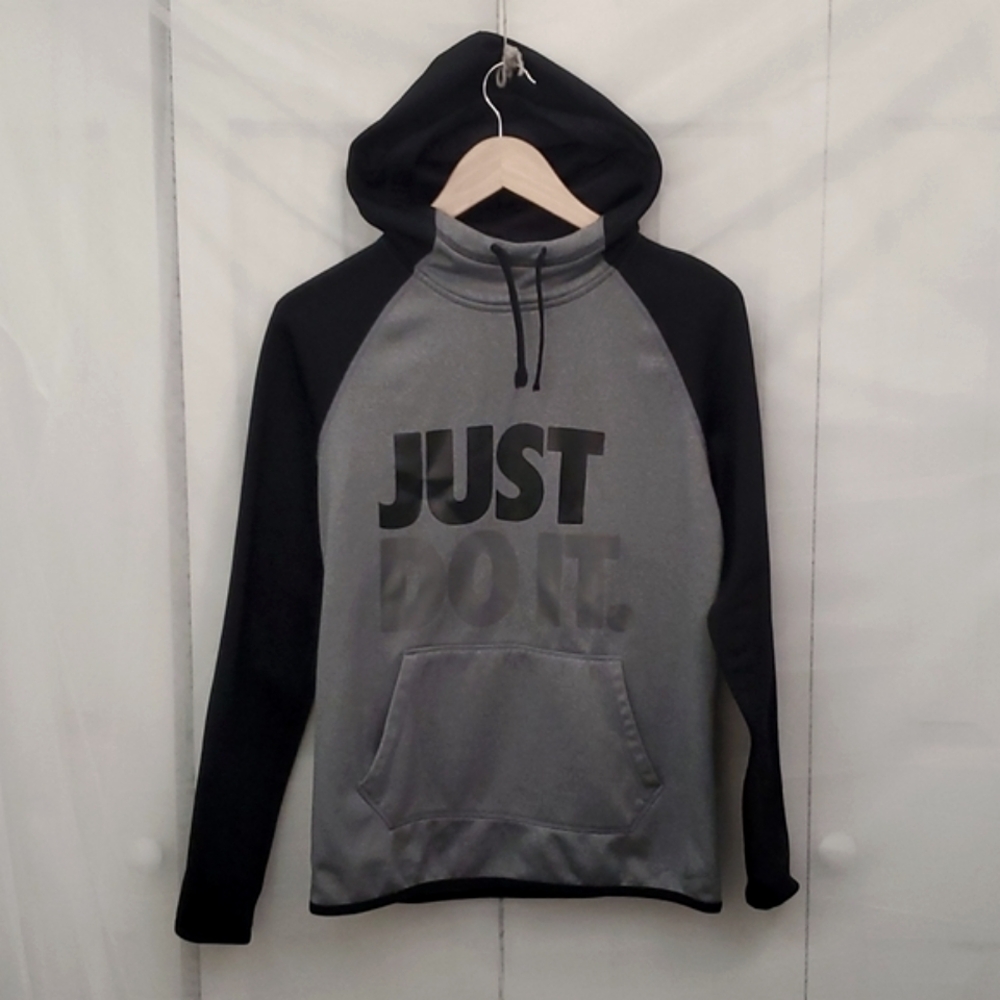 Women's Nike Black and Gray Just Do It Hoodie